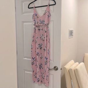 Pink & floral summer dress